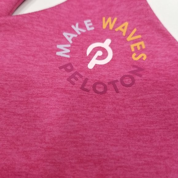 Peloton Strappy Heathered Bra Pink - Make Waves Sz Small - Picture 8 of 9
